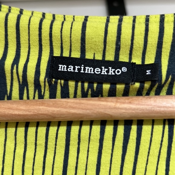 Marimekko Monena Chartreuse/ Navy Dress by Reeta Ek - Picture 7 of 7